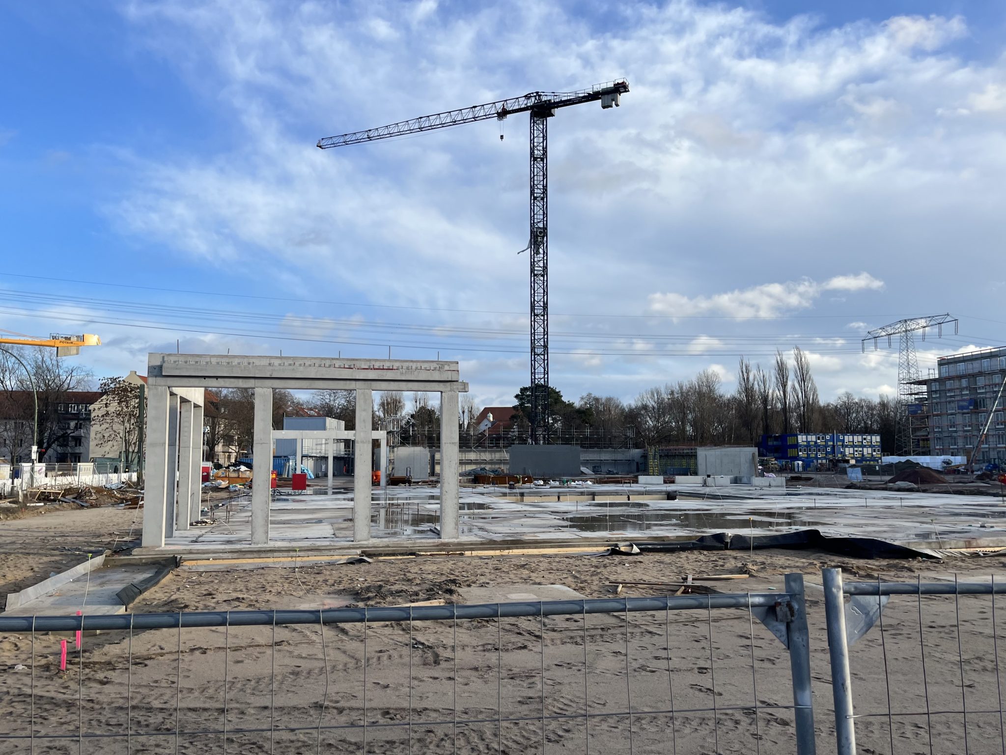Baufortschritt Blockdammweg Seepark grundschule